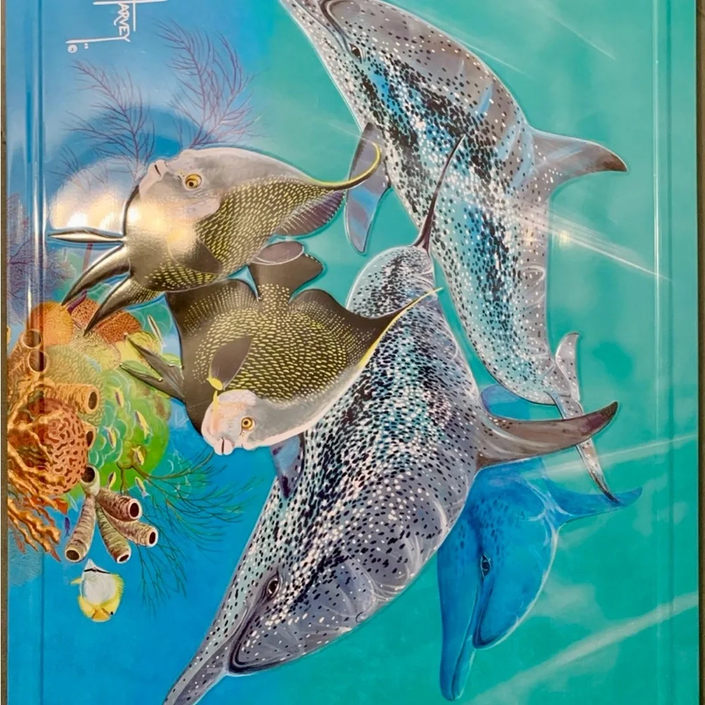 Guy Harvey Oceanic Wildlife Art with Blue and Aquagreen